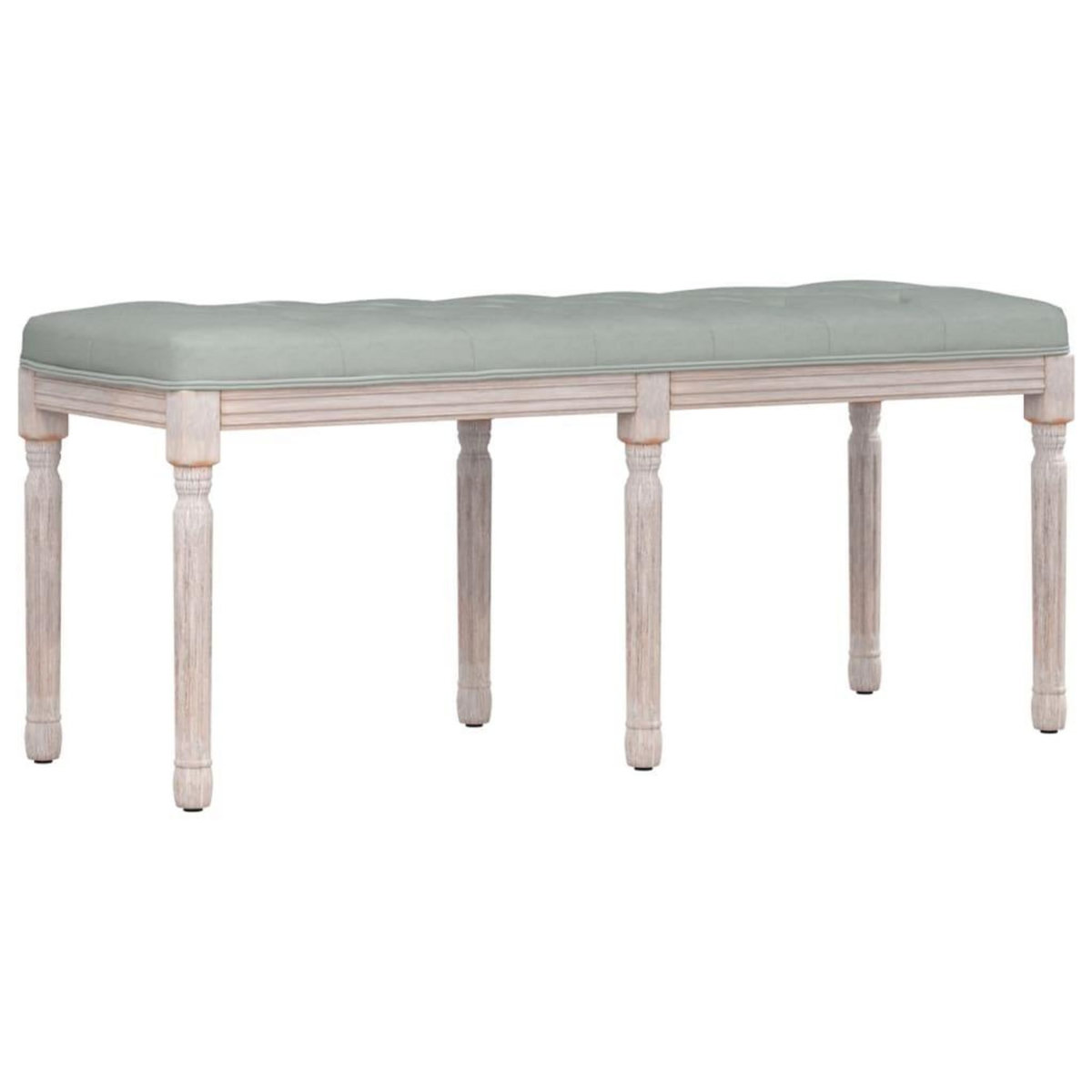 VIDAXL Banc Gris clair 110x40x49 cm Velours