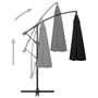 Voir la diapositive 4 : VIDAXL Parasol suspendu avec poteau noir 3 m