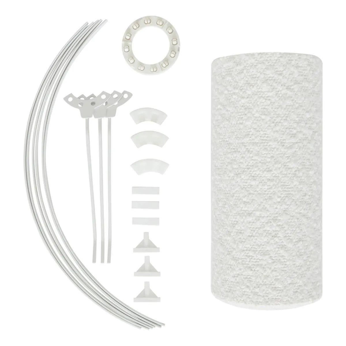 ATMOSPHERA Abat Jour en Tissu Bouclette  Beline  40cm Blanc