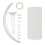 Voir la diapositive 4 : ATMOSPHERA Abat Jour en Tissu Bouclette  Beline  40cm Blanc