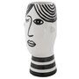 Voir la diapositive 3 : Paris Prix Vase Déco Visage en Porcelaine  Face  26cm Blanc & Noir