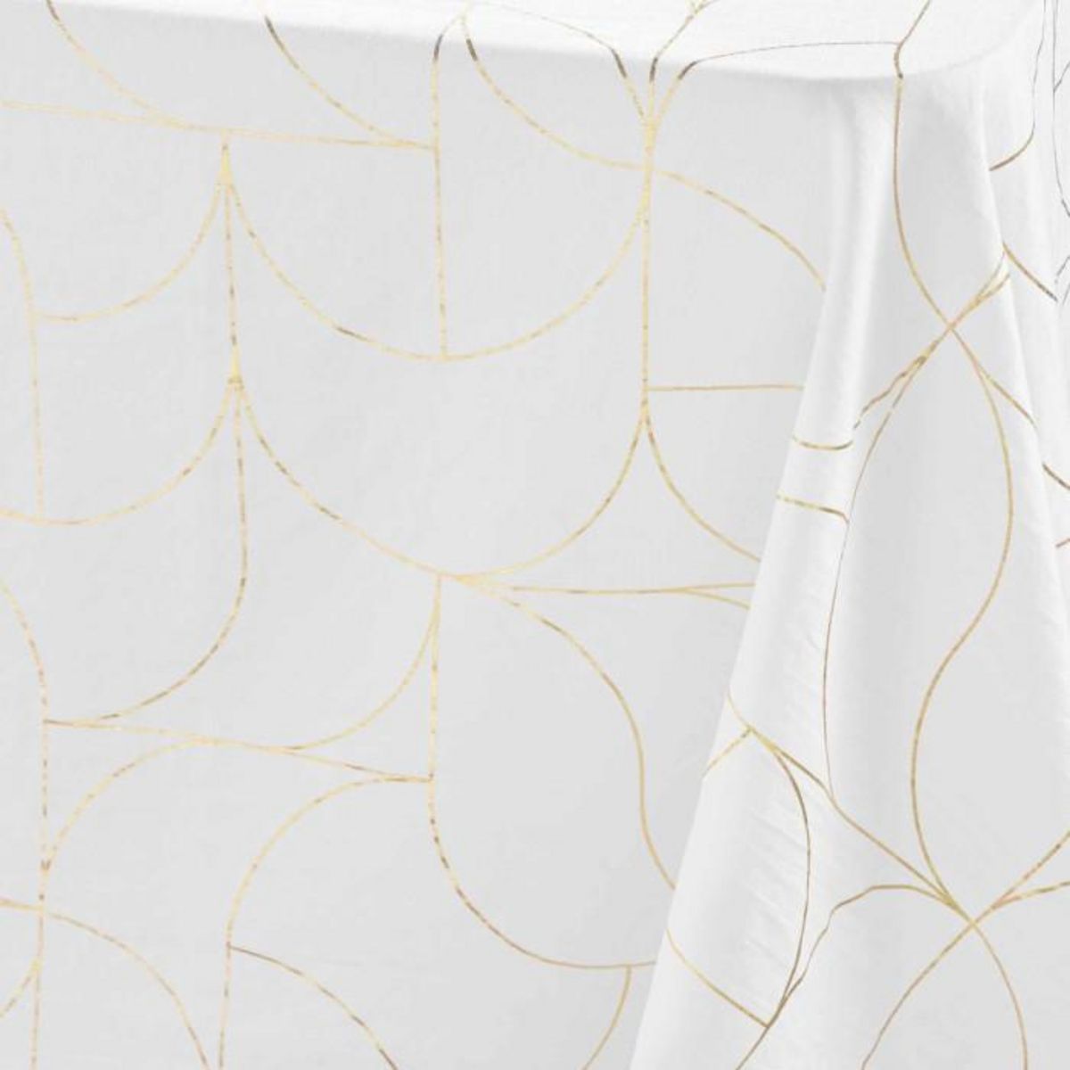 Paris Prix Nappe Antitache  Louxor  140x240cm Blanc & Or