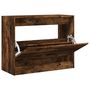 Voir la diapositive 2 : VIDAXL Armoire a chaussures chene fume 80x34x63 cm bois d'ingenierie