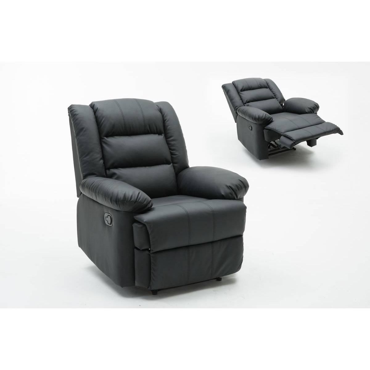 Habitat et Jardin Fauteuil relax  Buckingham  - 85 x 93 x 100 cm - Noir