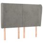 Voir la diapositive 2 : VIDAXL Tete de lit avec oreilles Gris clair 147x23x118/128 cm Velours