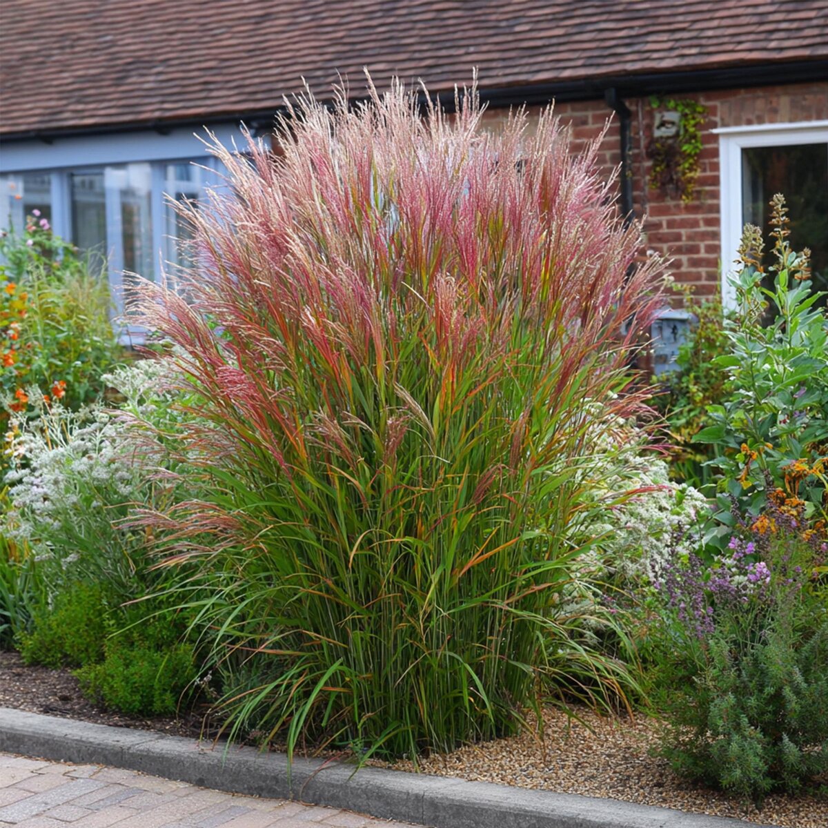 PLANT IN A BOX Roseau de Chine - Miscanthus sinensis 'Red Chief' - Hauteur 40-60cm - ⌀23cm