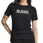 G-Star Raw T shirt  Femme G  tar Raw Anglaise Graphic Raw. Coloris disponibles : Noir