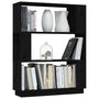 Voir la diapositive 4 : VIDAXL Bibliotheque/Separateur de piece Noir 80x25x101 cm Pin massif