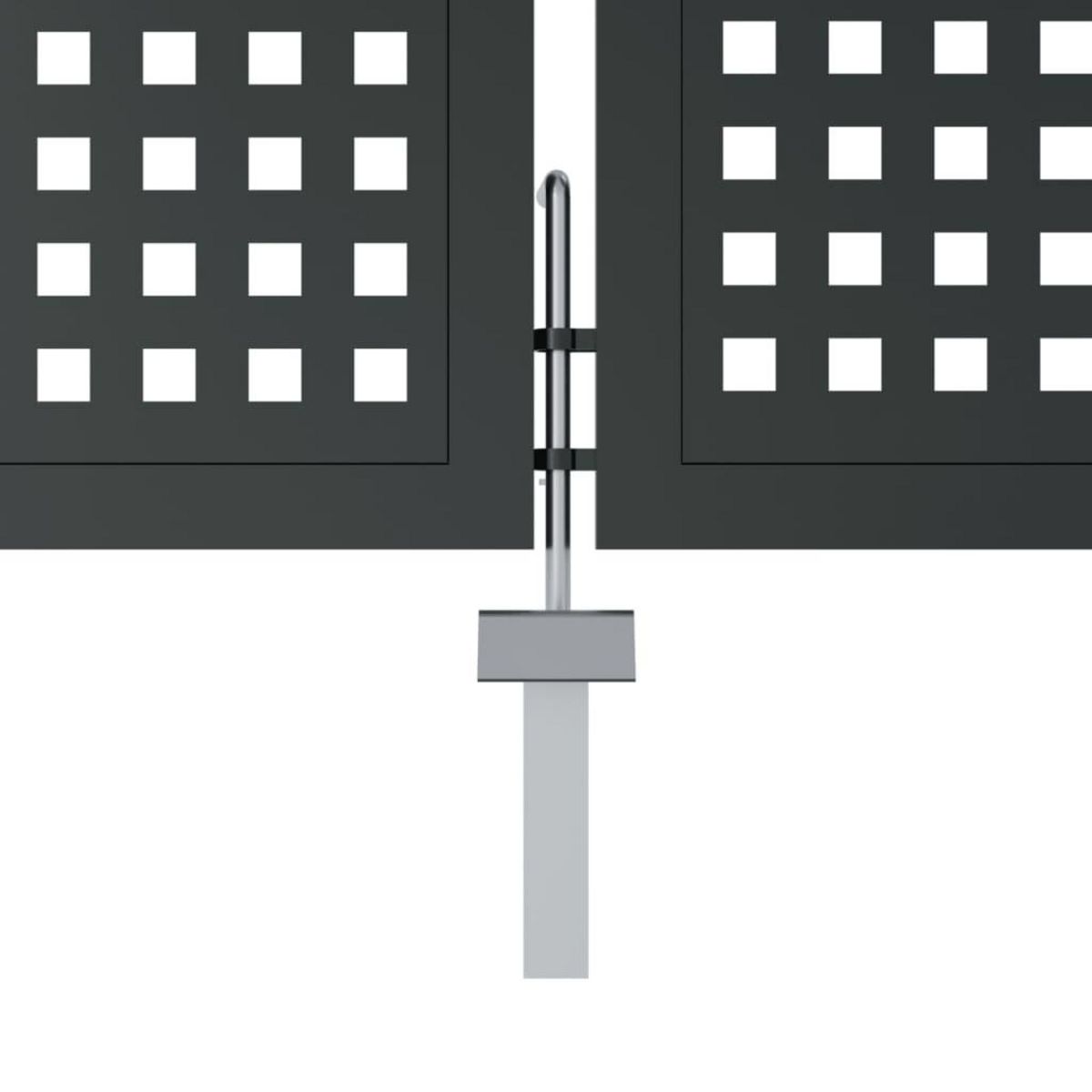 VIDAXL Portail de jardin anthracite 400x150 cm acier