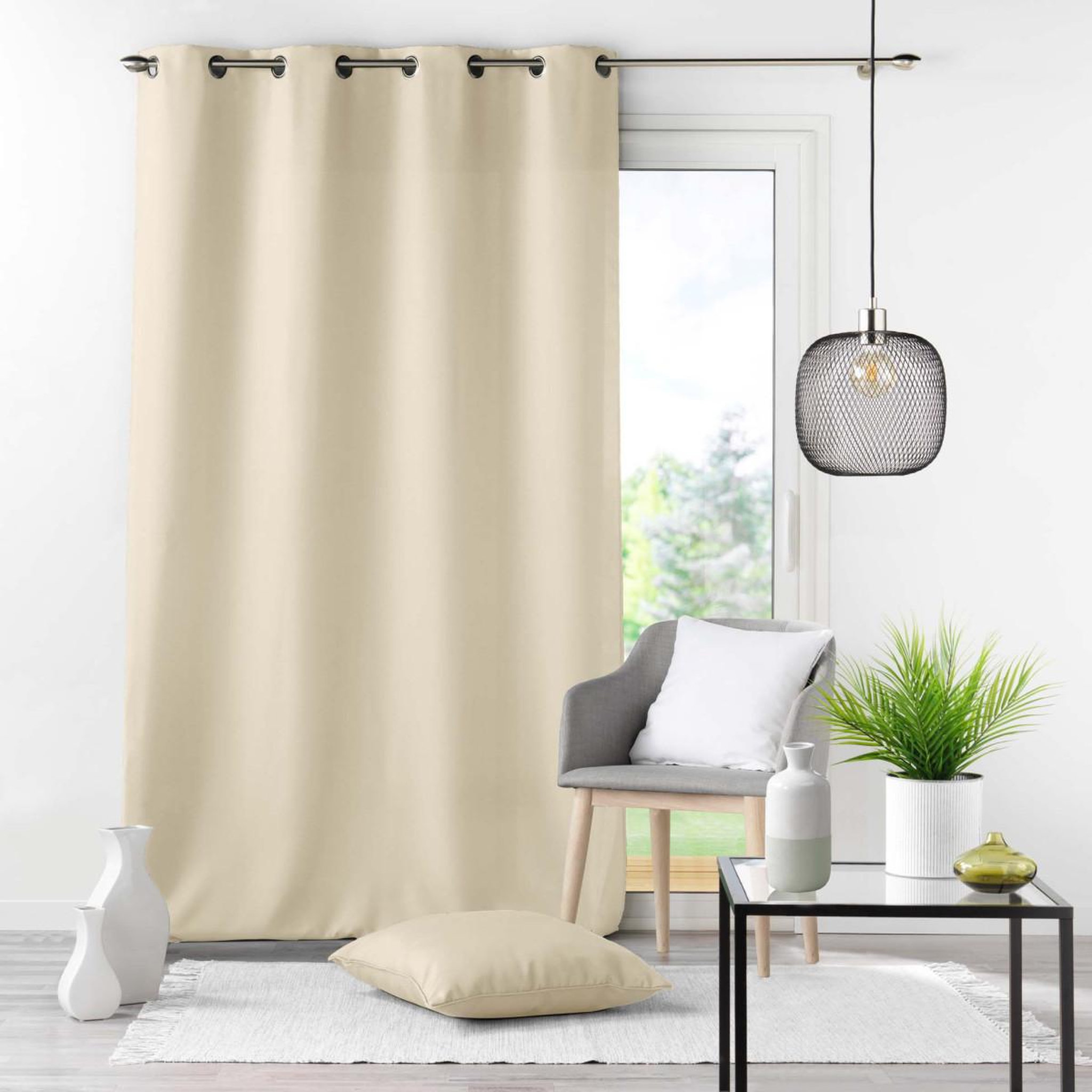 Voir la diapositive 3 : Douceur d'Intérieur Coussin carré déco  essentiel  40x40cm naturel