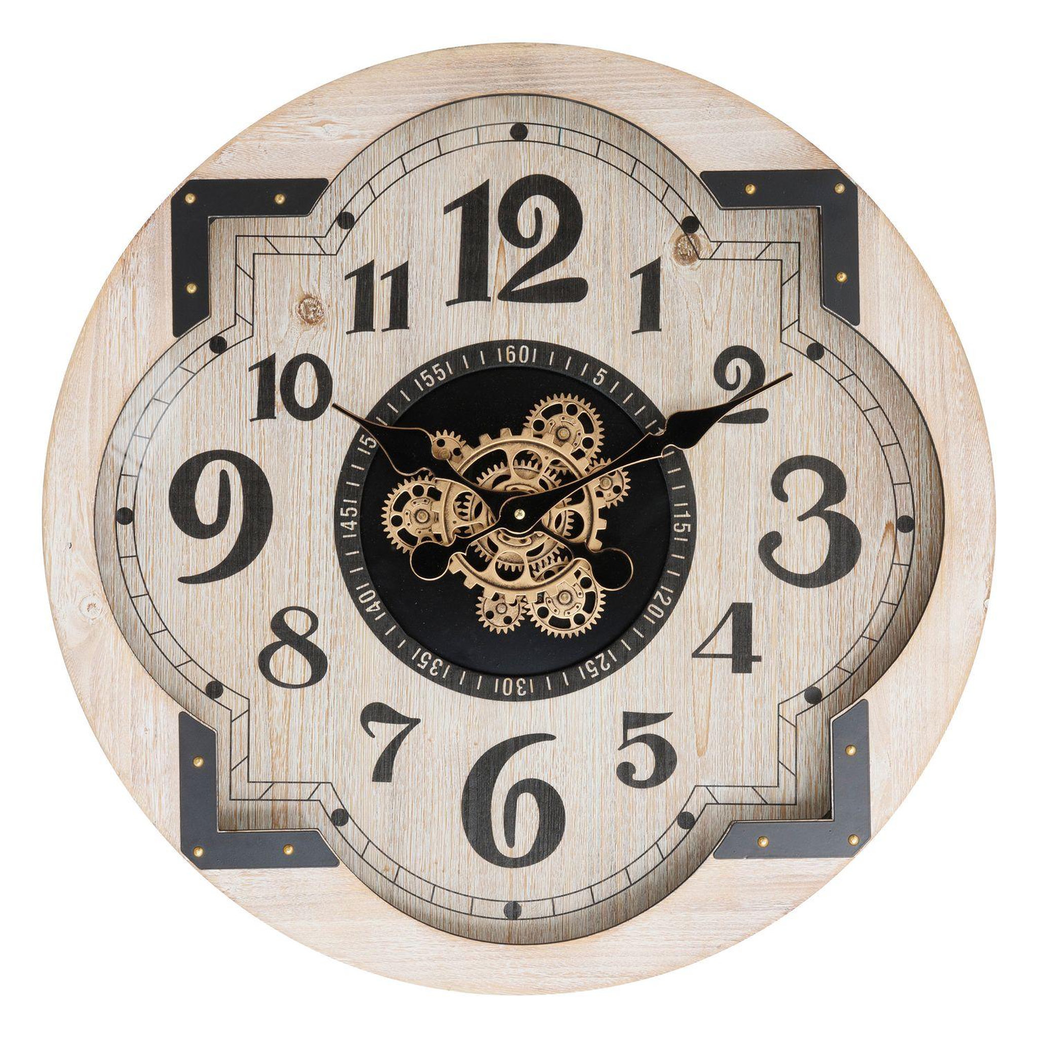 ATMOSPHERA Horloge en bois mckenzie - beige