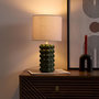 Voir la diapositive 3 : Paris Prix Lampe à Poser en Céramique  Luna  40cm Vert