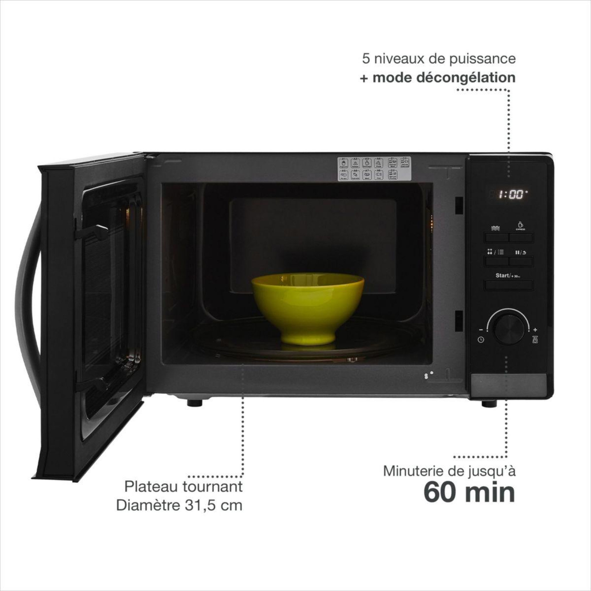 Voir la diapositive 4 : ESSENTIEL B Micro ondes EM301n 30L