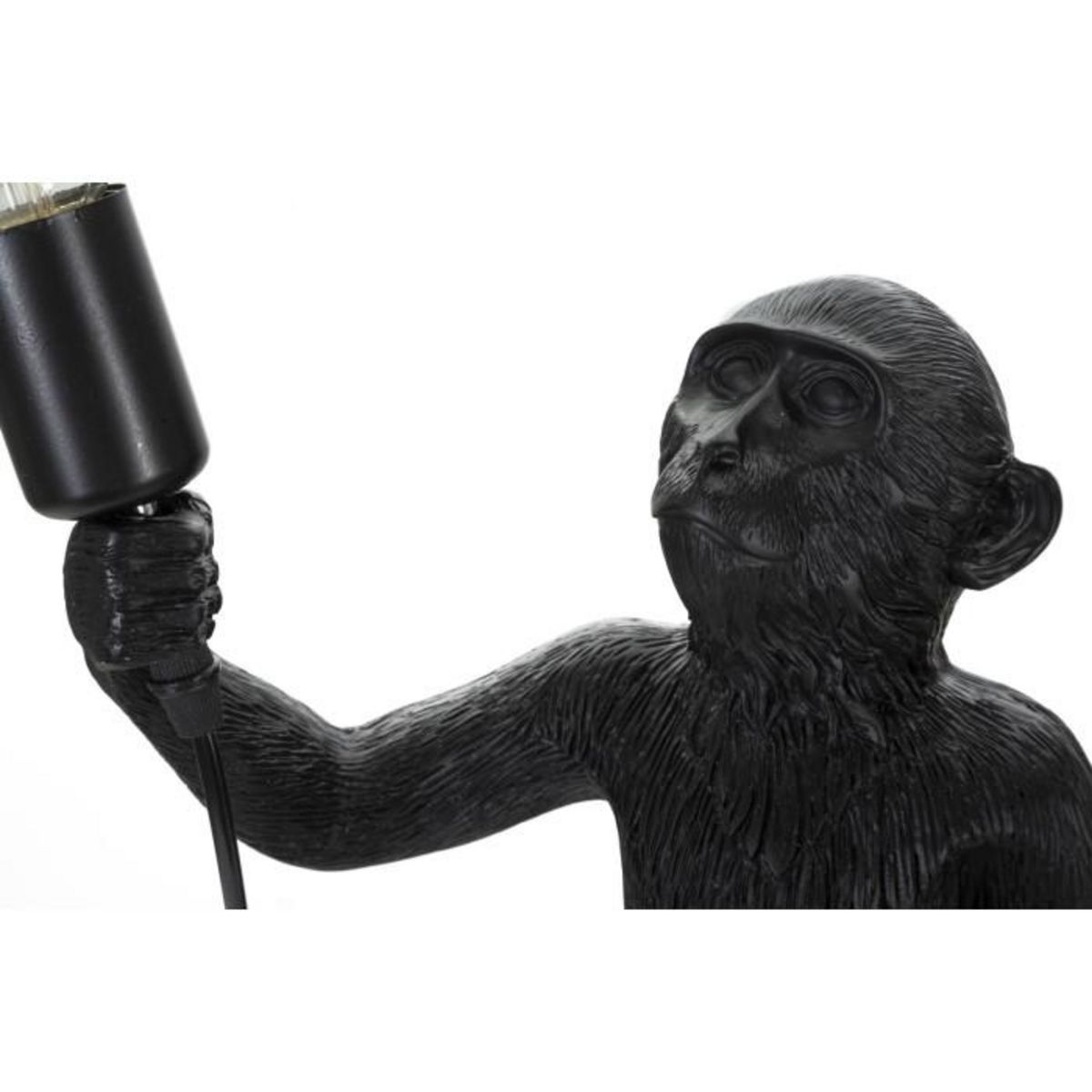 Paris Prix Lampe à Poser en Résine  Singe  55cm Noir
