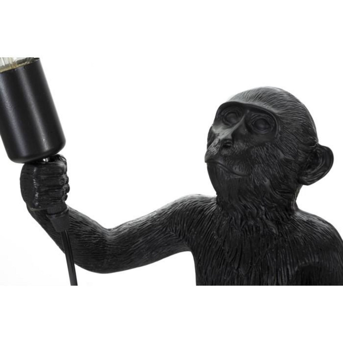 Paris Prix Lampe à Poser en Résine  Singe  55cm Noir