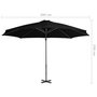 Voir la diapositive 6 : VIDAXL Parasol de jardin en porte-a-faux avec mat en aluminium noir