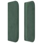 Voir la diapositive 4 : VIDAXL Tete de lit avec oreilles Vert fonce 103x16x78/88 cm Velours
