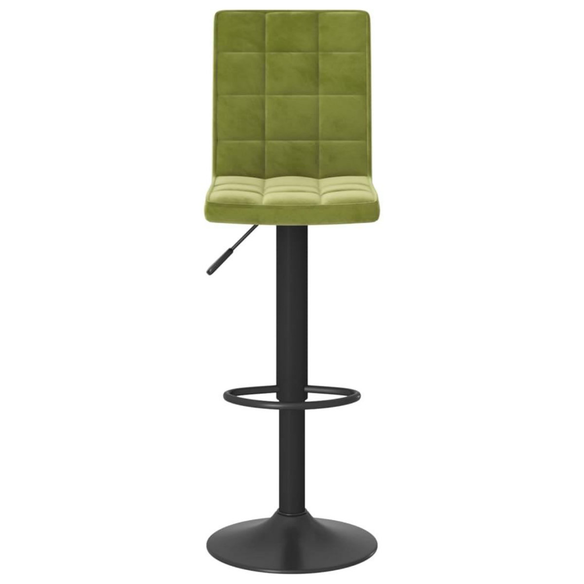 VIDAXL Tabourets de bar lot de 2 vert clair velours