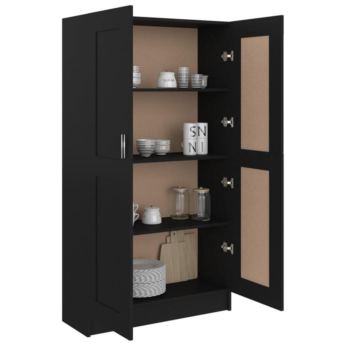 VIDAXL Bibliotheque Noir 82,5x30,5x150 cm Bois d'ingenierie