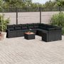 Voir la diapositive 1 : VIDAXL Salon de jardin 11 pcs avec coussins noir resine tressee