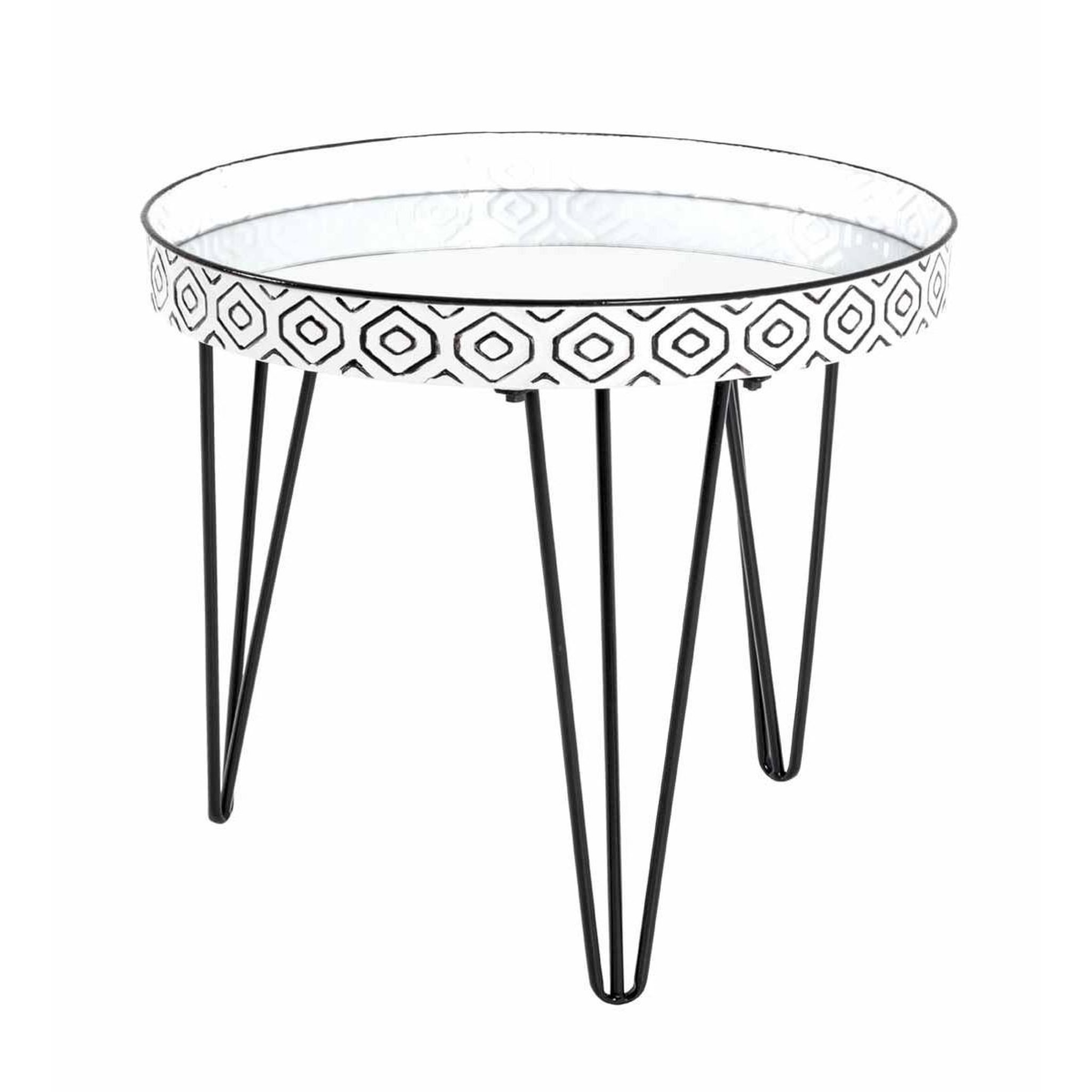 Paris Prix Table basse déco  holy  65cm noir & blanc