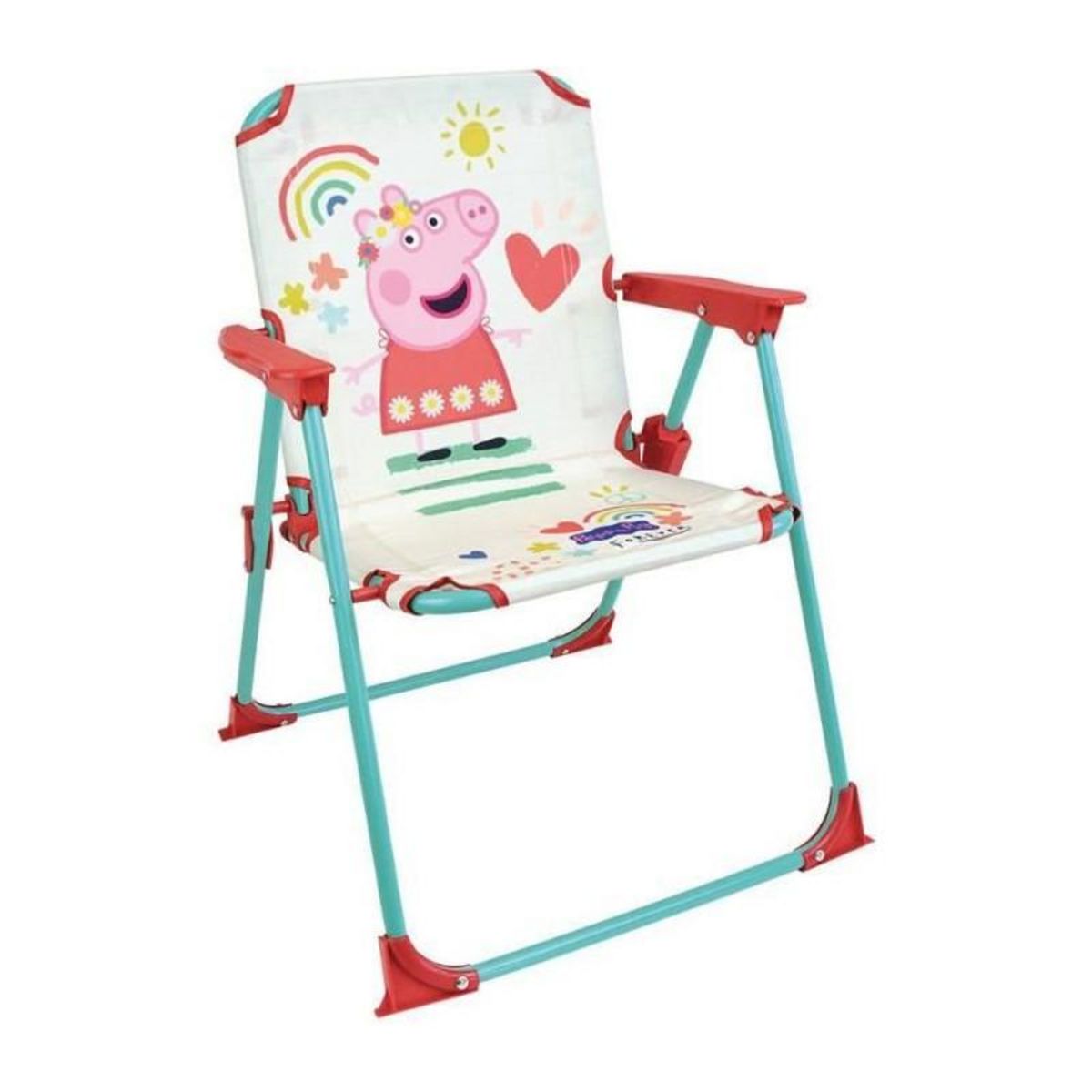 Fun House FUN HOUSE Peppa Pig Salon de jardin - 1 table H.46xø46cm, 2 chaises H.53xl.38,5xP.37,5 cm et 1 parasol H.125 x ø100 cm - Pour