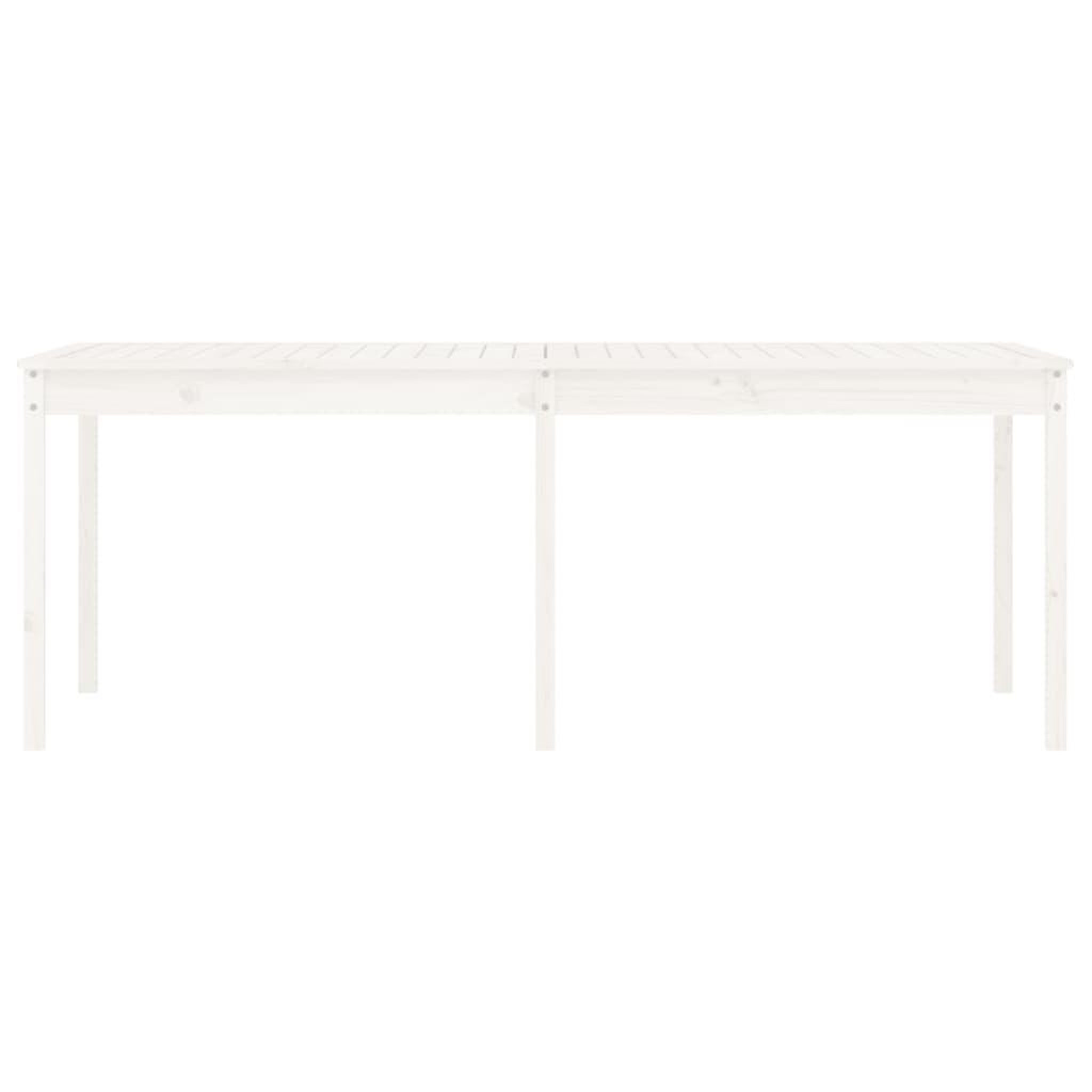 Voir la diapositive 5 : VIDAXL Table de jardin blanc 203,5x100x76 cm bois massif de pin