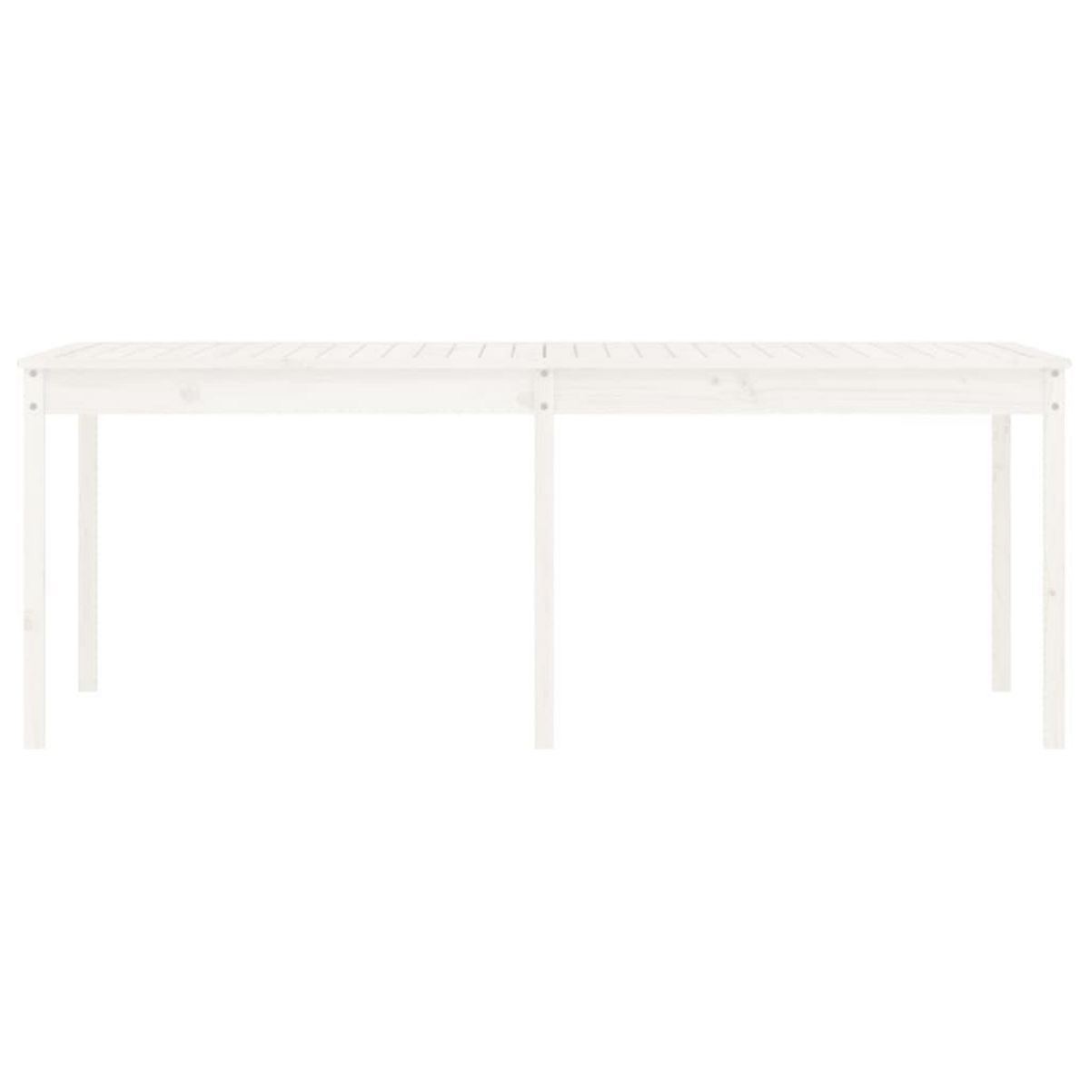 VIDAXL Table de jardin blanc 203,5x100x76 cm bois massif de pin