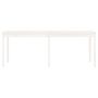 Voir la diapositive 5 : VIDAXL Table de jardin blanc 203,5x100x76 cm bois massif de pin
