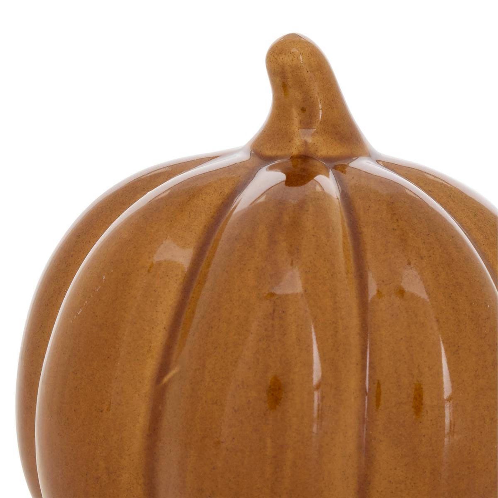 Voir la diapositive 2 : ATMOSPHERA Citrouille déco en céramique  automne  10cm marron