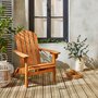 SWEEEK Fauteuil de jardin en bois - Adirondack Salamanca- Eucalyptus . chaise de terrasse retro. siège de plage