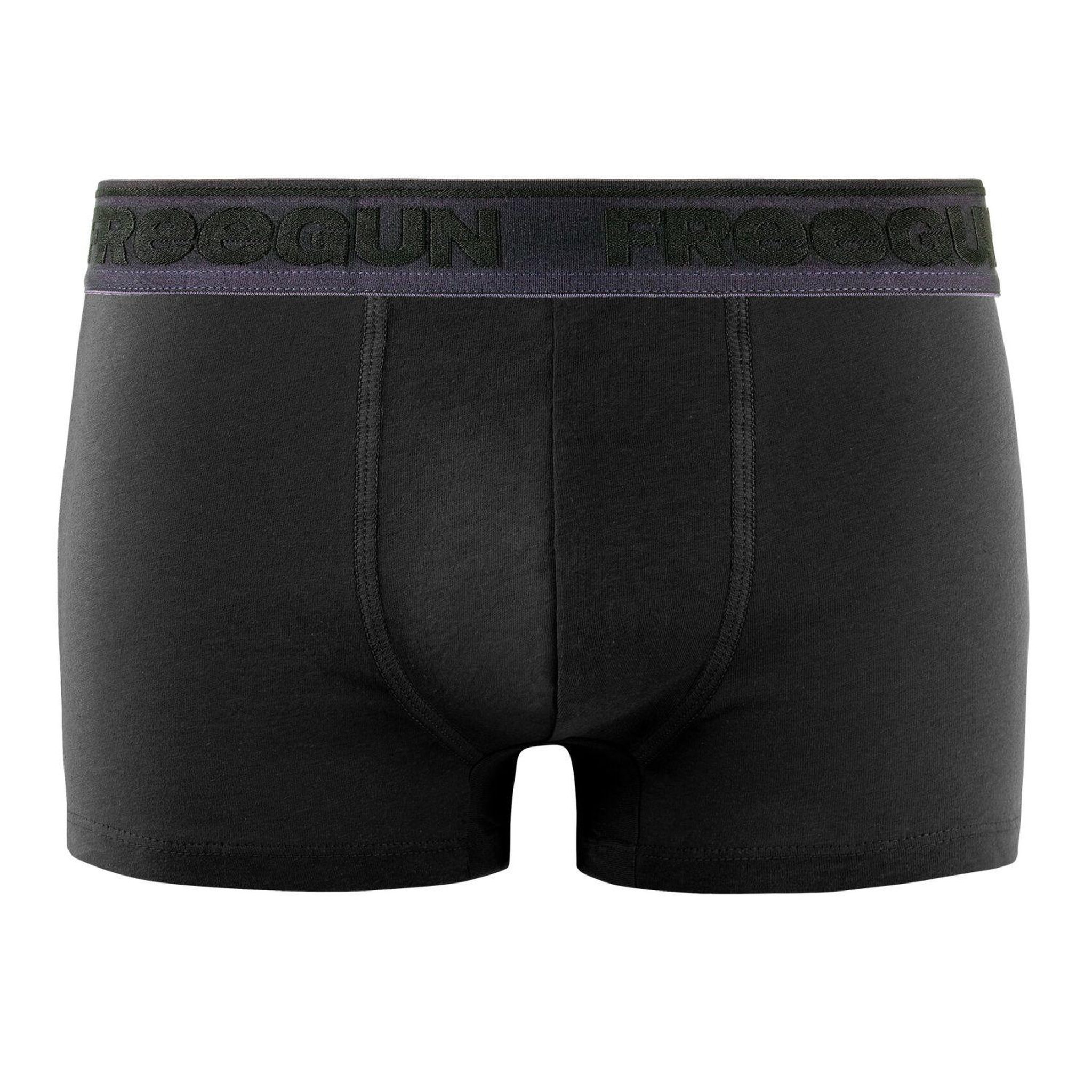 Voir la diapositive 4 : FREEGUN Lot de 3 boxers homme en coton Signature Pablo