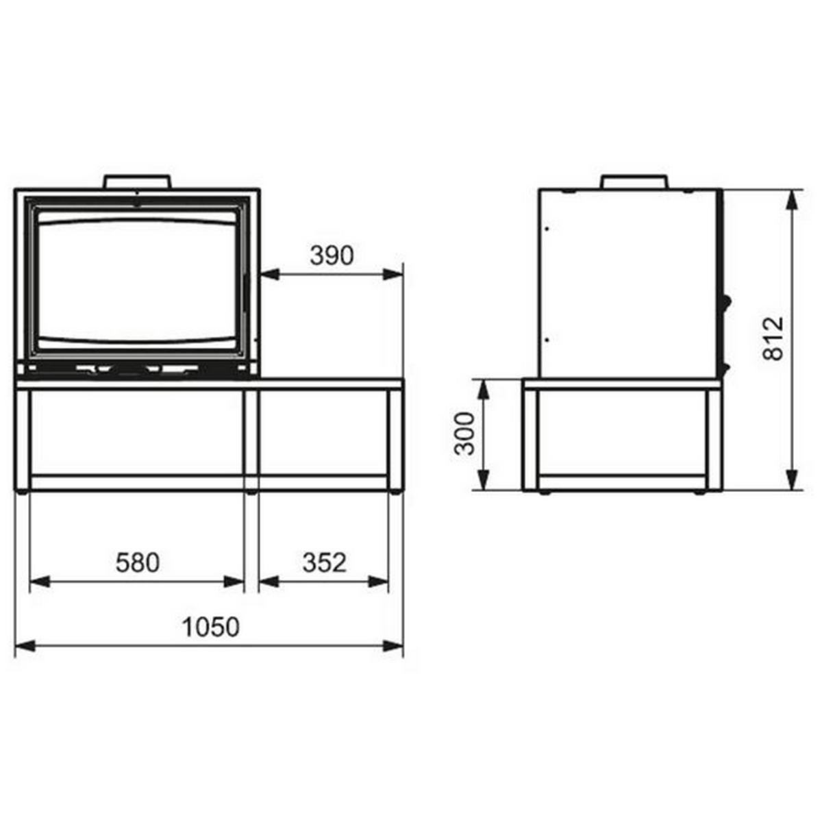 Godin Poêle à bois 7kw noir - 411108anth