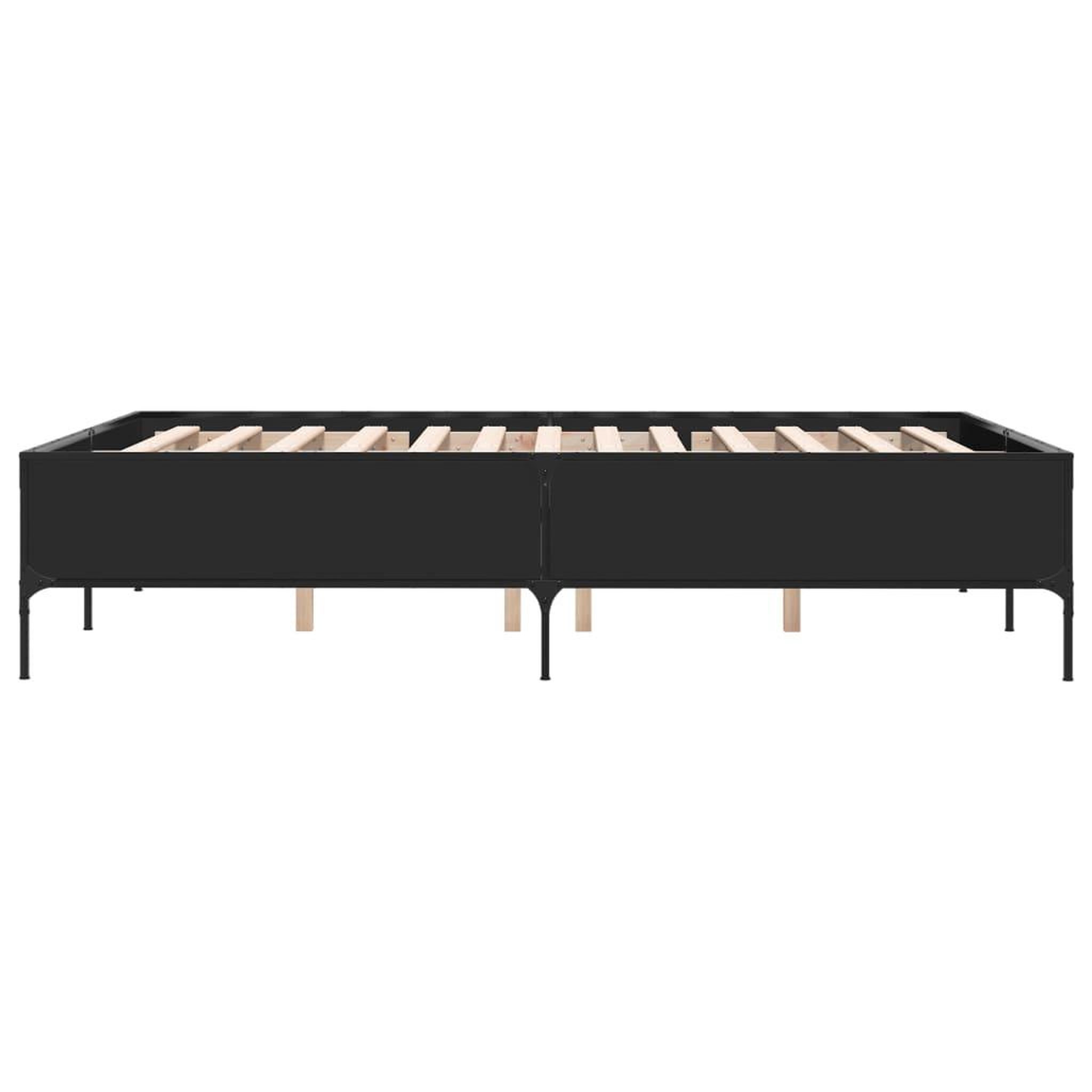 Voir la diapositive 5 : VIDAXL Cadre de lit sans matelas noir 140x200 cm