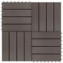 Voir la diapositive 1 : VIDAXL Carreau de terrasse 11 pcs WPC 30 x 30 cm 1 m^2 Marron fonce