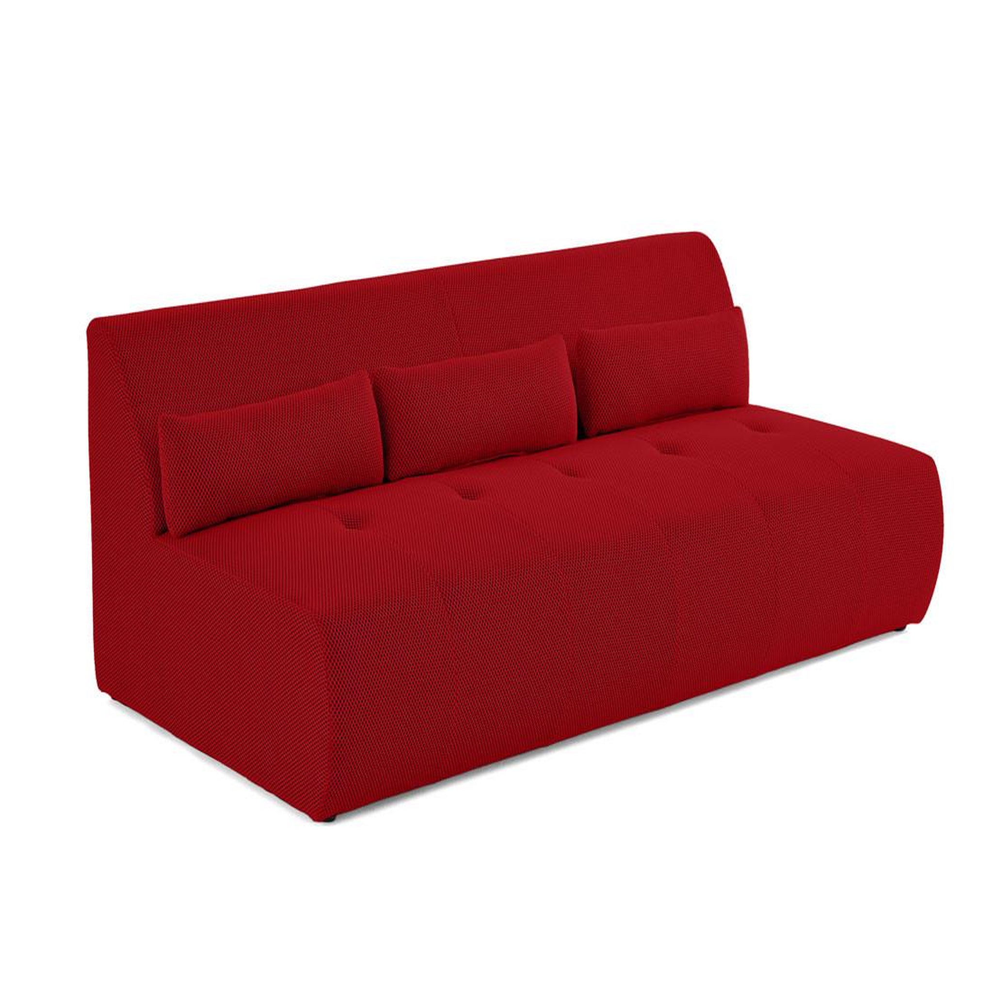 Voir la diapositive 2 : LISA DESIGN Onyx - canapé droit 3 places - en tissu mailles 3d