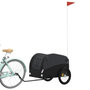 Voir la diapositive 3 : VIDAXL Remorque de vélo noir 45 kg fer