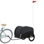Voir la diapositive 3 : VIDAXL Remorque de vélo noir 45 kg fer