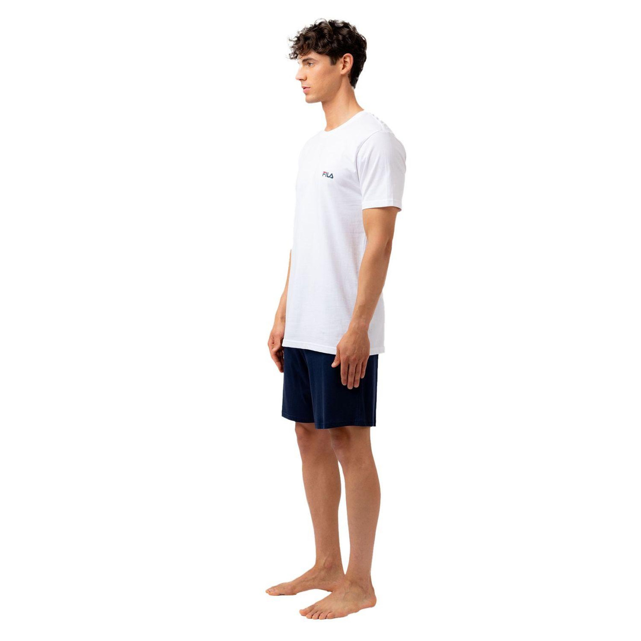 Voir la diapositive 4 : FILA Ensemble pyjama court homme en coton jersey FPS1194