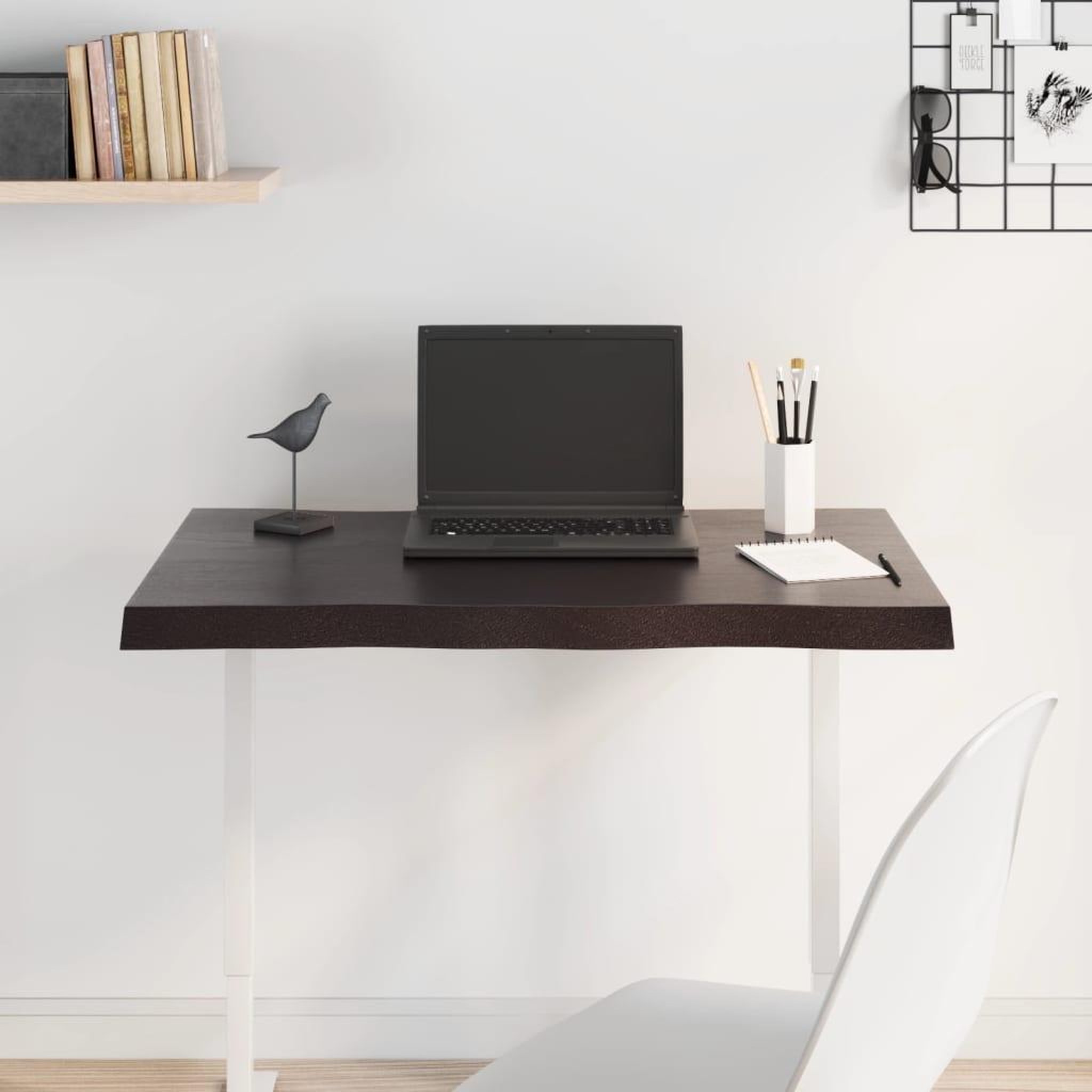 Voir la diapositive 3 : VIDAXL Dessus de table bois massif traite bordure assortie