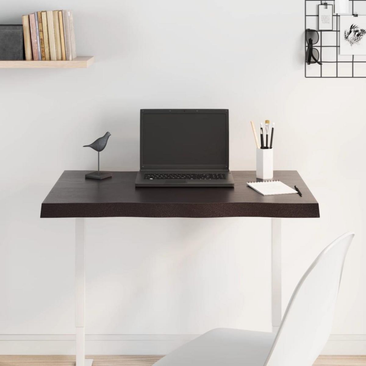 VIDAXL Dessus de table bois massif traite bordure assortie