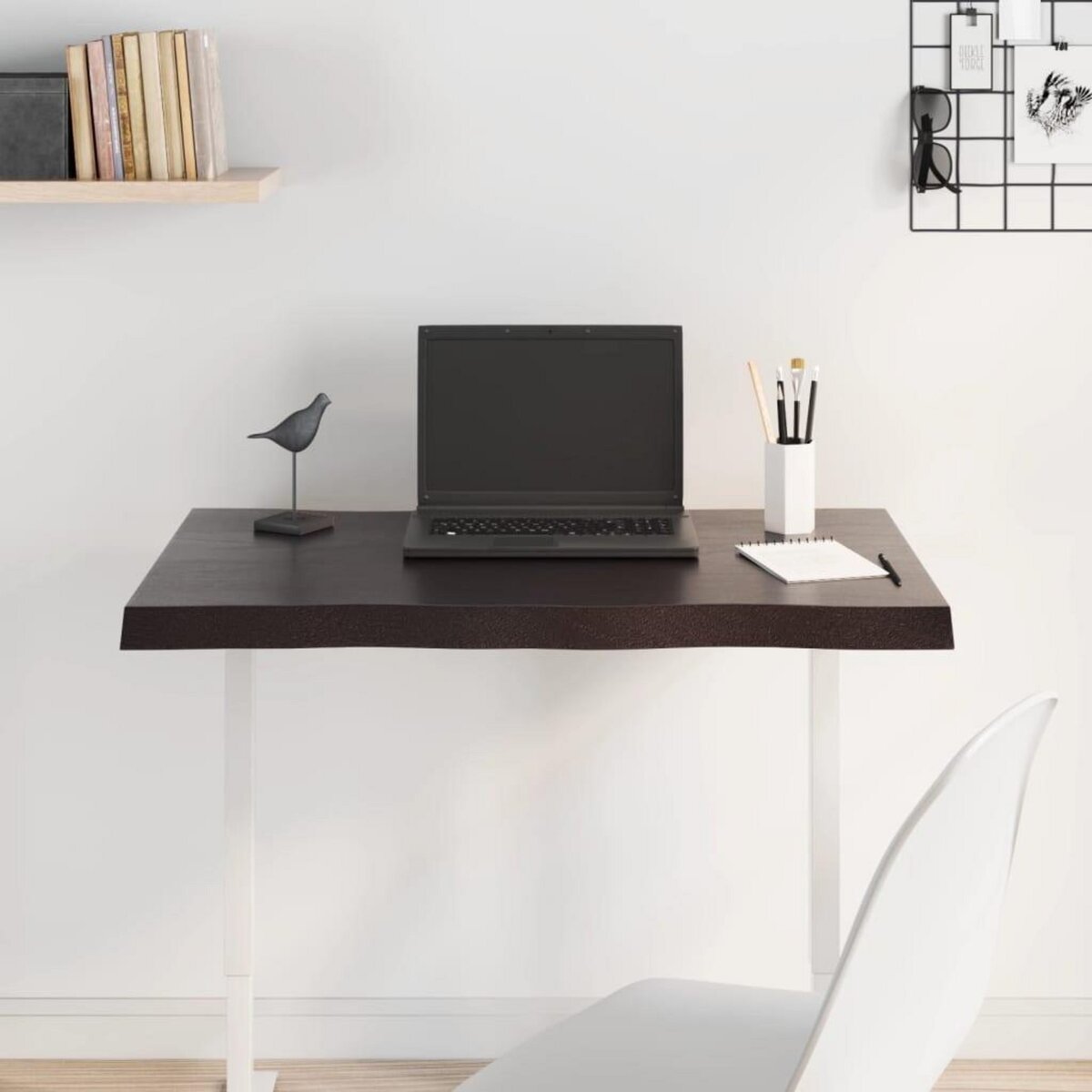 VIDAXL Dessus de table bois massif traite bordure assortie