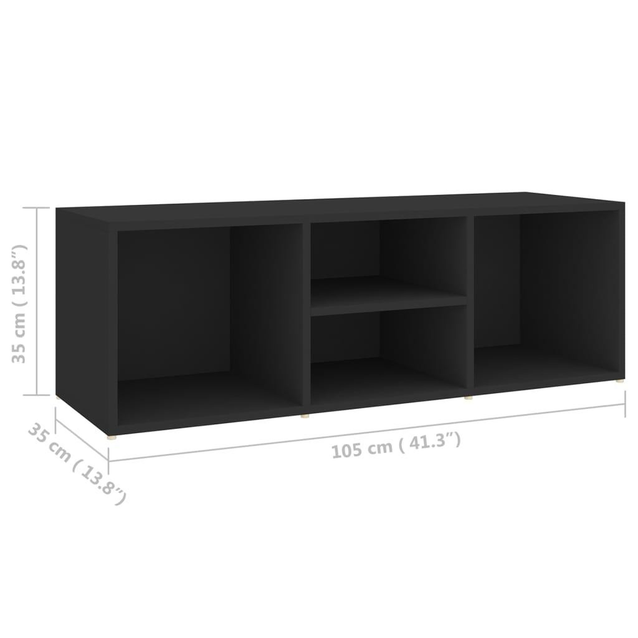 Voir la diapositive 6 : VIDAXL Banc a chaussures Noir 105x35x35 cm Agglomere