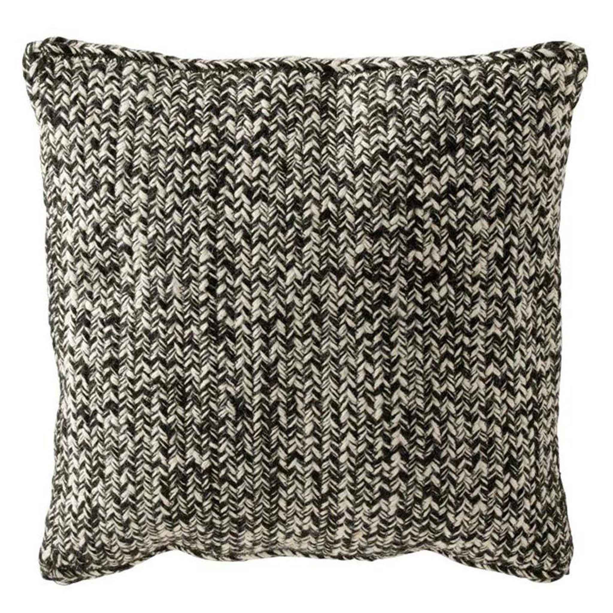 Voir la diapositive 1 : J-LINE Coussin Déco  Miami  42x42cm Noir & Blanc
