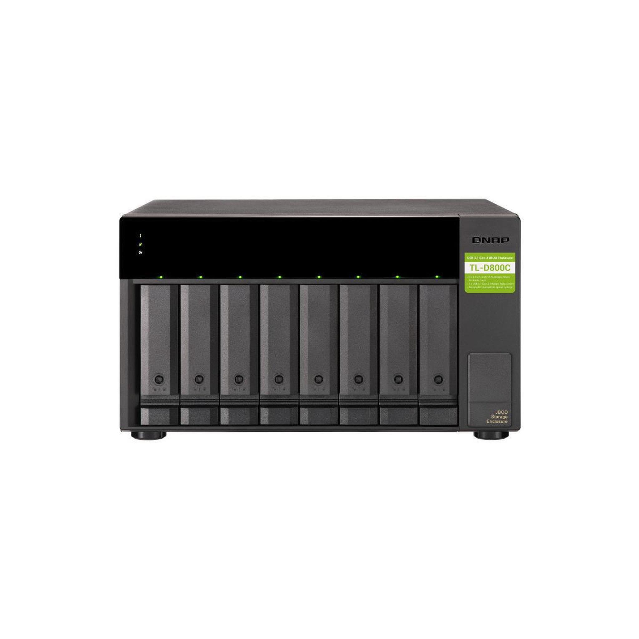 Voir la diapositive 3 : Qnap Qnap tl-d800c boîtier de disques de stockage boîtier disque dur/ssd noir, gris 2.5/3.5