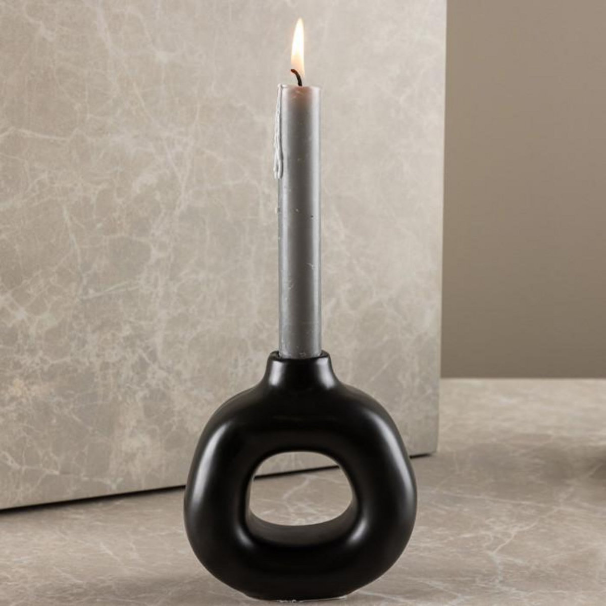 Paris Prix Bougeoir Design en Céramique  Judi  13cm Noir