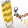 Voir la diapositive 4 : POWERPLUS Pistolet peinture pneumatique avec godet haut
