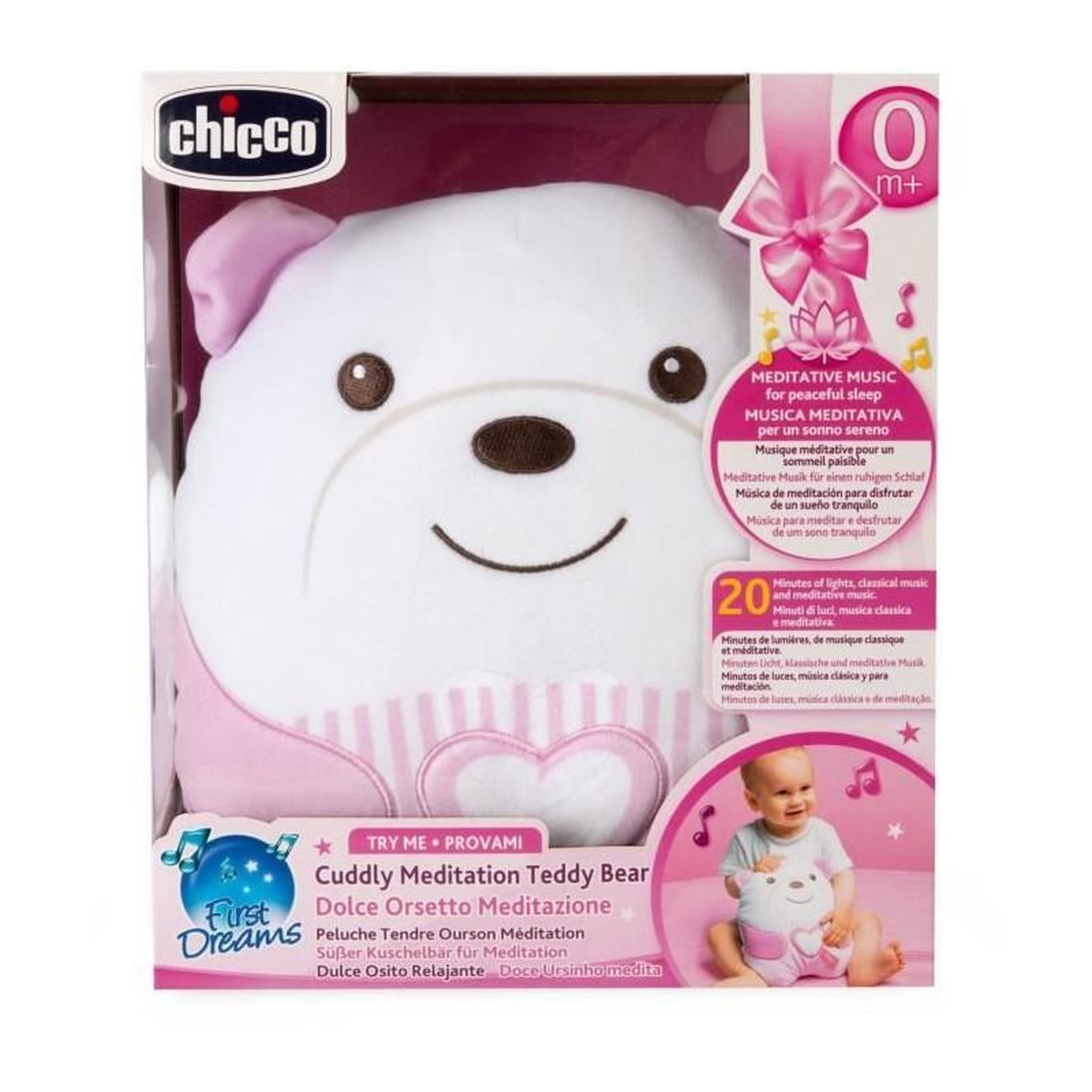 Voir la diapositive 6 : CHICCO Peluche tendre Ourson - CHICCO - Rose - Des la naissance