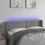 Voir la diapositive 1 : VIDAXL Tete de lit a LED Gris clair 147x16x78/88 cm Velours