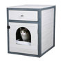 Voir la diapositive 5 : KERBL Armoire pour chat - KERBL - Ida - Blanc/bleu - 58x45x60cm